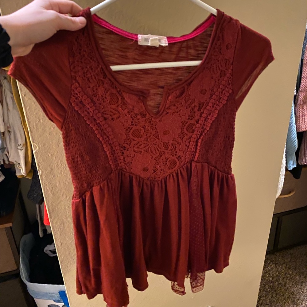 Red blouse